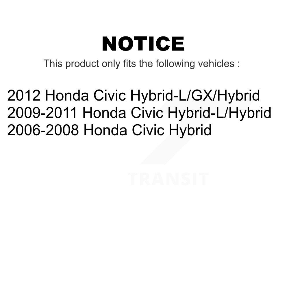 Rear Wheel Bearing And Hub Assembly Pair For Honda Civic K70-100657