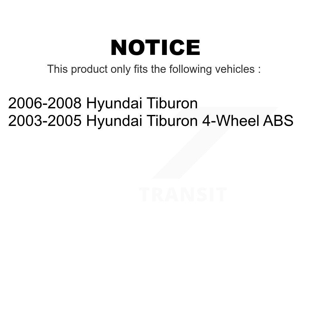 Rear Wheel Bearing And Hub Assembly Pair For Hyundai Tiburon K70-100725