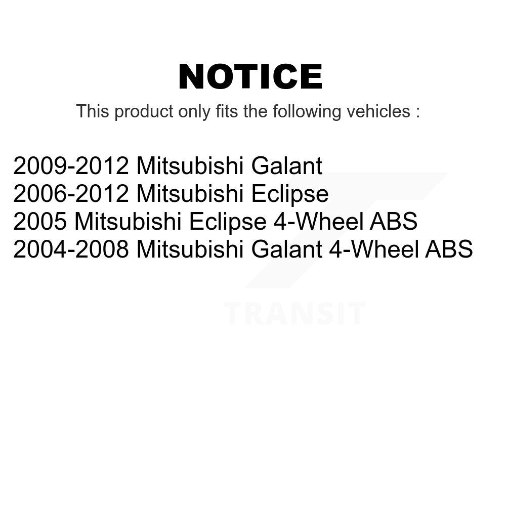 Rear Wheel Bearing And Hub Assembly Pair For Mitsubishi Galant Eclipse K70-100630