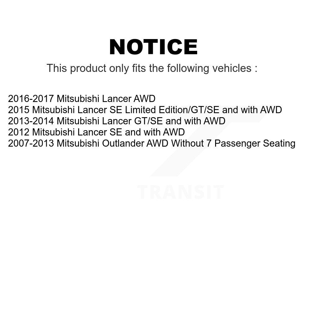 Rear Wheel Bearing And Hub Assembly Pair For Mitsubishi Lancer Outlander K70-100699