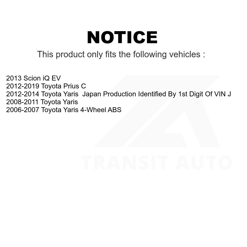 Rear Wheel Bearing Hub Assembly 70-512370 For Toyota Yaris Prius C Scion iQ