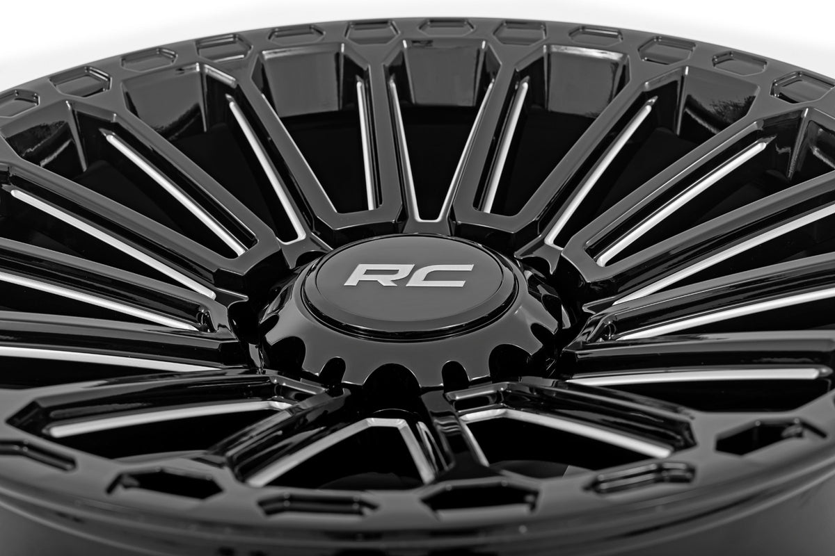 Rough Country 97 Series Wheel | One-Piece | Gloss Black | 20x10 | 5x4.5 | -19mm