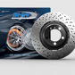 SHW 2020 BMW X5 M 4.4L Left Rear Cross-Drilled Lightweight Brake Rotor (34208074285)