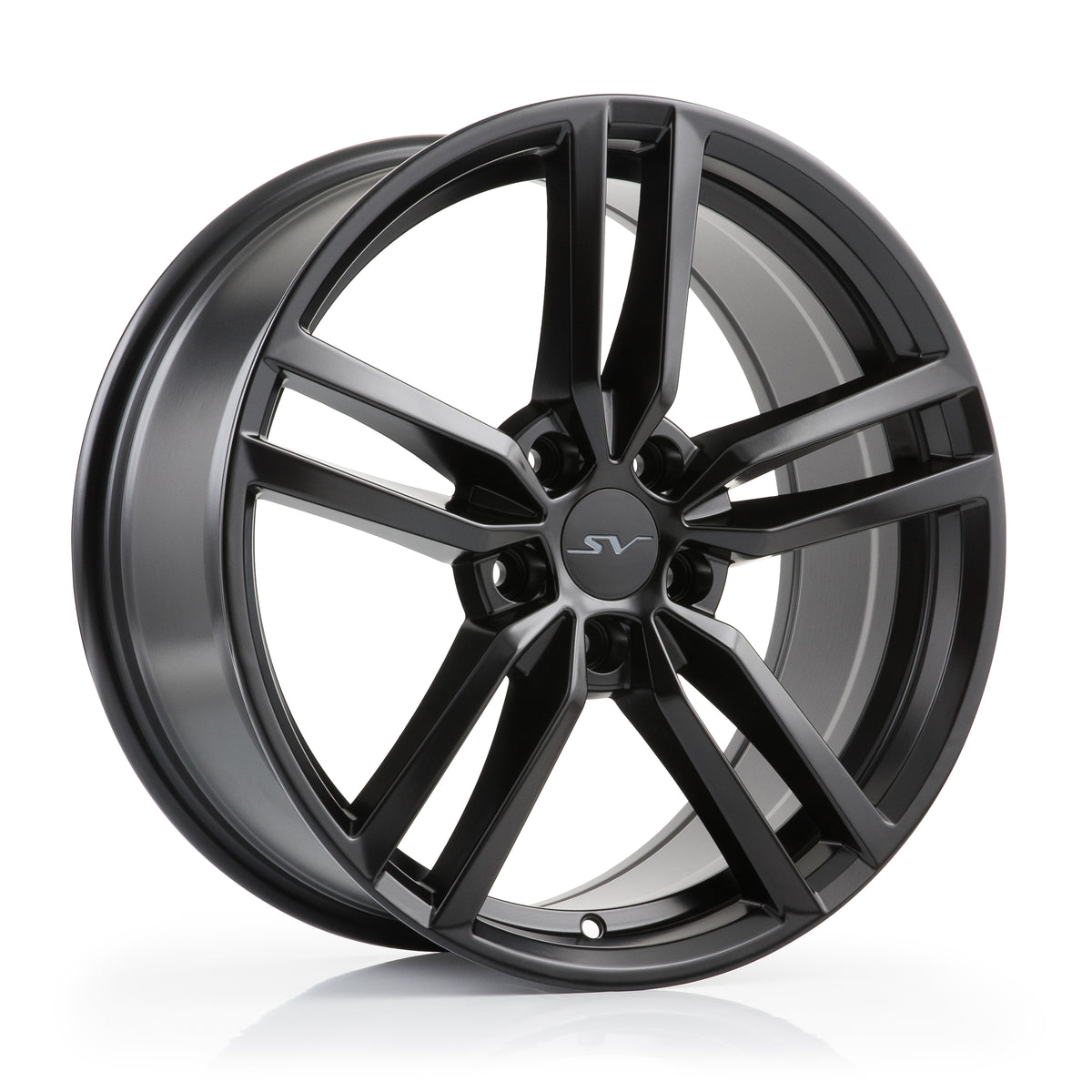 SV SATIN BLACK 17x7.5 5x108 Wheels - SV-R1-177538108