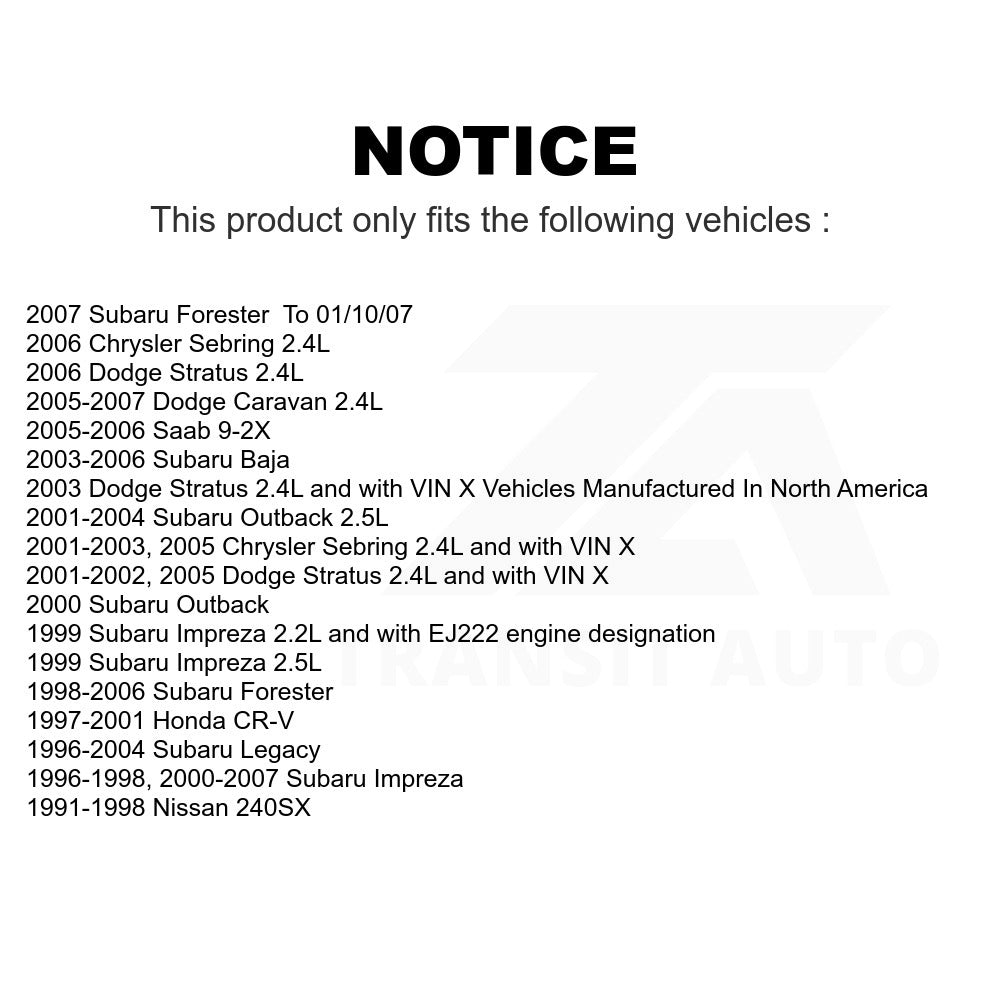 Serpentine Belt KBR-5040353 For Subaru Forester Honda CR-V Dodge Impreza Outback Legacy Chrysler Sebring Stratus Caravan Baja Nissan 240SX Saab 9-2X