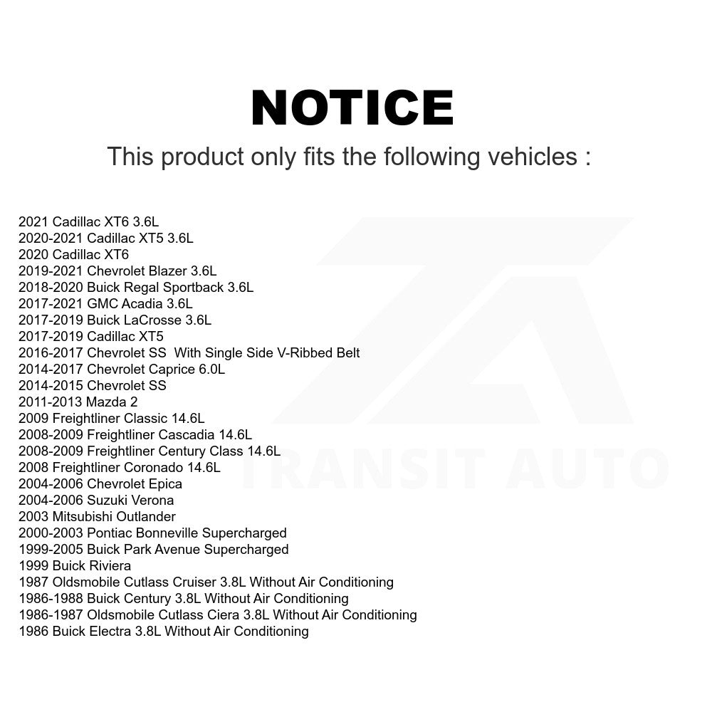 Serpentine Belt KBR-5060725 For GMC Acadia Cadillac XT5 Buick Park Avenue Chevrolet Pontiac Bonneville Blazer LaCrosse Mazda 2 Mitsubishi Outlander SS Regal Sportback XT6 Oldsmobile Cutlass Ciera