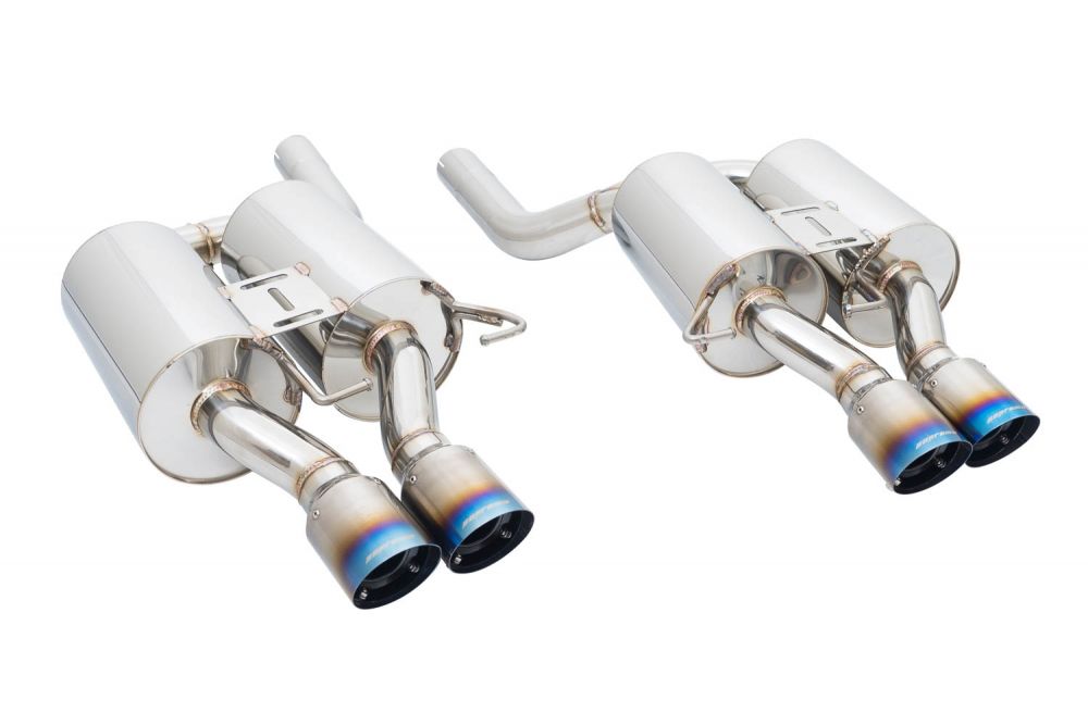Supremo Exhaust System for BMW E60 M5 2005-2010 - Blue Titanium Tips - MR-ABE-BE60M5-BT-R + MR-ABE-BE60M5-BT-L + MIDPIPE-BE60M5