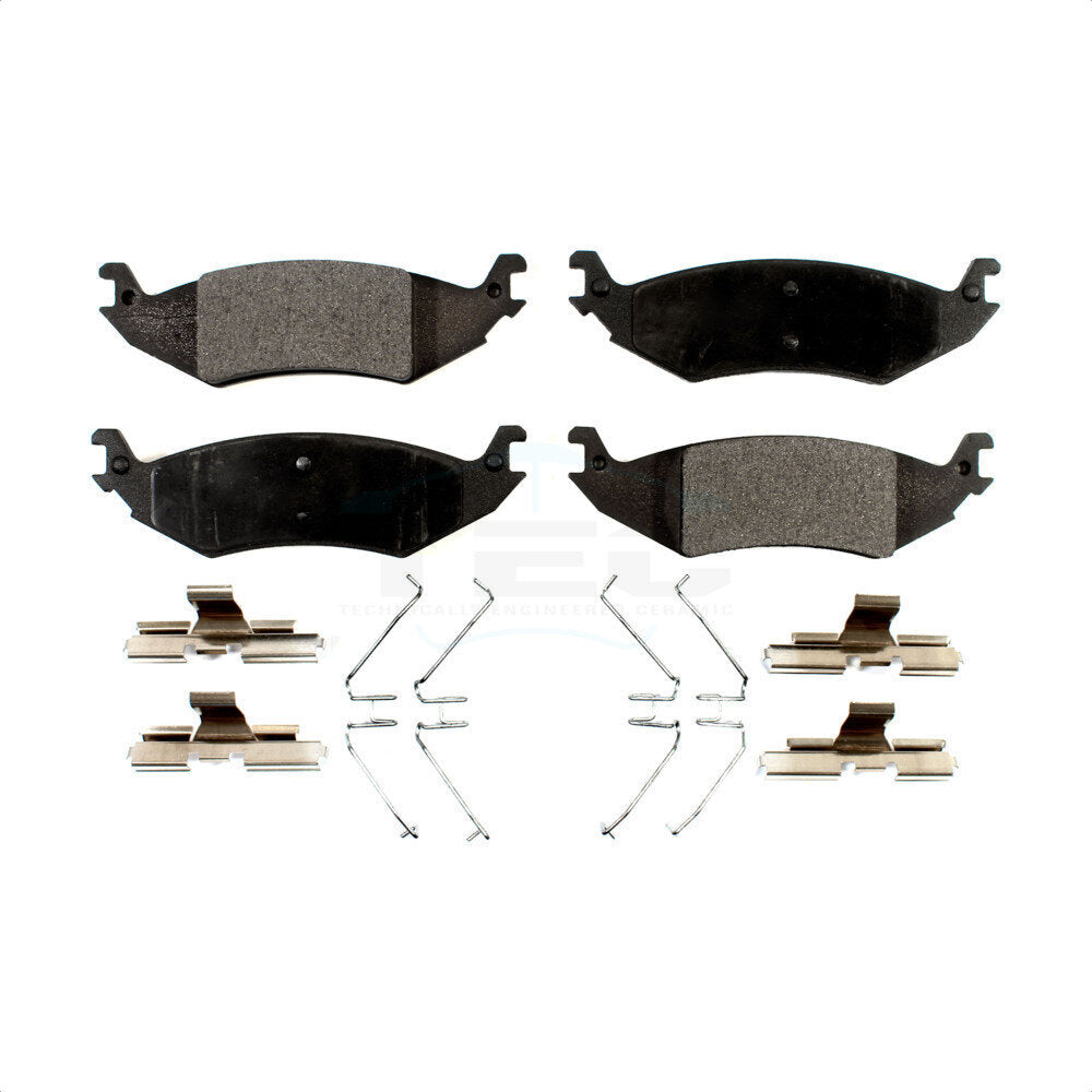 Rear Ceramic Disc Brake Pads TEC-1046 For Ford E-150 Club Wagon Econoline