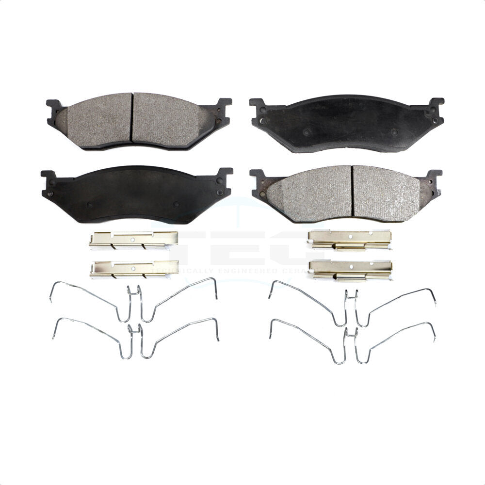 Ceramic Disc Brake Pads TEC-1066 For Ford F-450 Super Duty F-550 F-59 Commercial Stripped Chassis International IC Corporation LCF CF500 CF600 TerraStar AE School Bus E-550 AC F-53 Motorhome Econoline