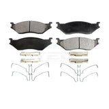 Ceramic Disc Brake Pads TEC-1066 For Ford F-450 Super Duty F-550 F-59 Commercial Stripped Chassis International IC Corporation LCF CF500 CF600 TerraStar AE School Bus E-550 AC F-53 Motorhome Econoline