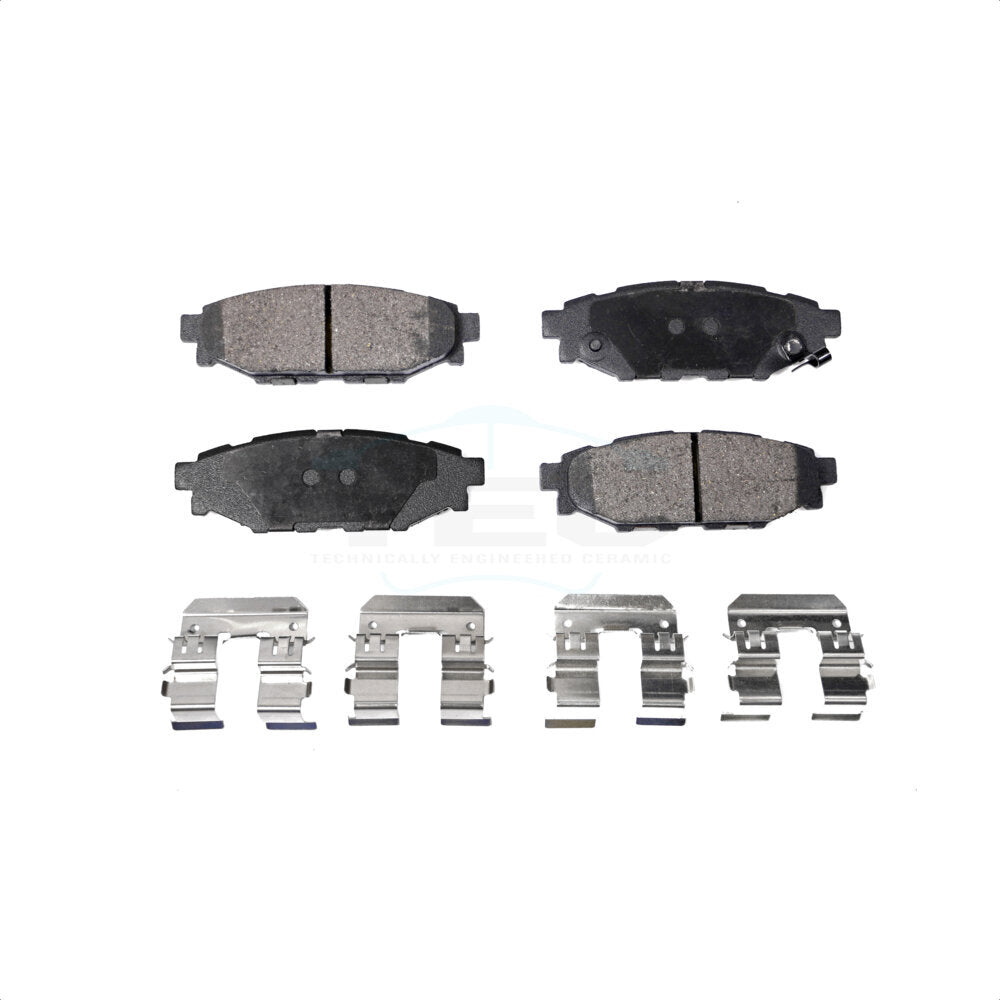 Rear Ceramic Disc Brake Pads TEC-1114 For Subaru Forester Outback Impreza Crosstrek Legacy XV WRX Scion FR-S BRZ