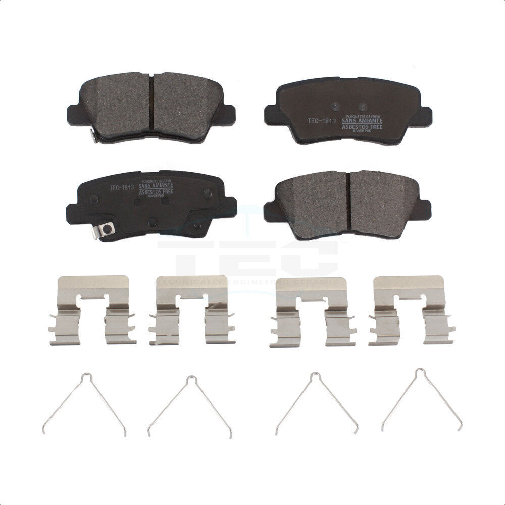 Rear Ceramic Disc Brake Pads TEC-1813 For Kia Hyundai Sonata Optima Soul Forte Veloster Elantra GT EV Kona Rondo Forte5 Niro Electric