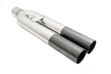 Universal Dual 3" VIP Exhaust Tip "Blast Pipe" Style (weld-on) - Straight Cut - Black Chrome Tip - MR-UT-D3-BC