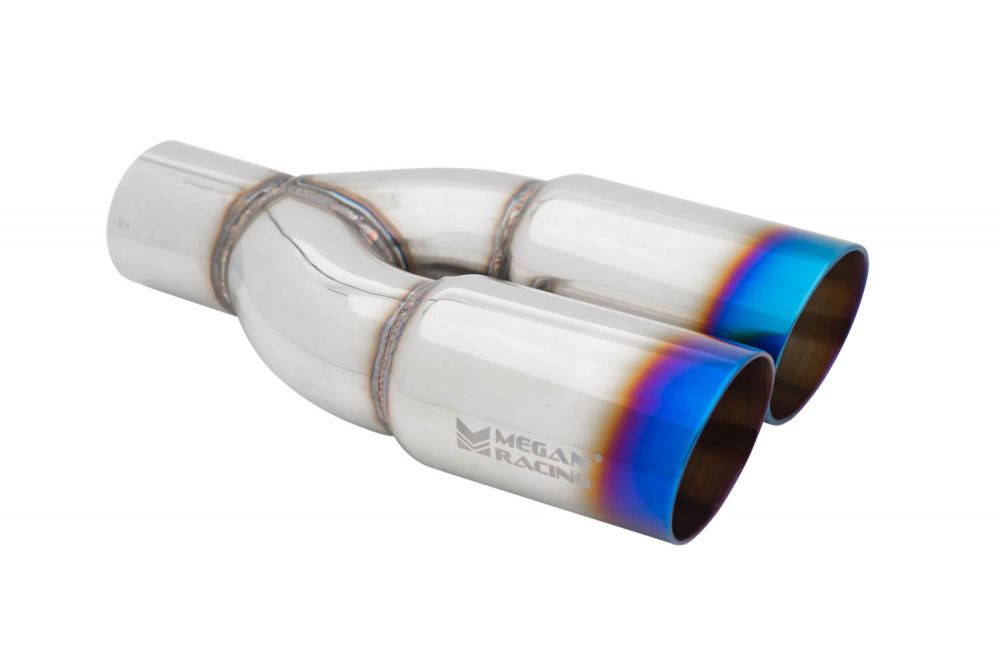 Universal Twin Burnt Roll 3" Tips - Passenger Side