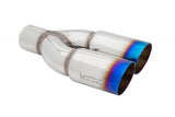 Universal Twin Burnt Roll 3" Tips - Passenger Side