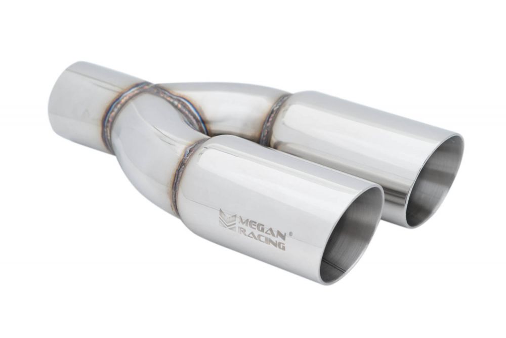 Universal Twin Stainless Roll 3" Tips - Driver Side