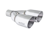 Universal Twin Stainless Steel Chrome 3.5-Inch Tips (2.5-Inch Piping) - Driver Side