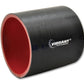 Vibrant 2-1/8in I.D. x 3in Long Gloss Black 4 Ply Aramid Reinforced Silicone Hose Coupling