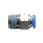 Vibrant Male Straight Fitting for 1/4in OD Tubing (1/16in NPT Thread)