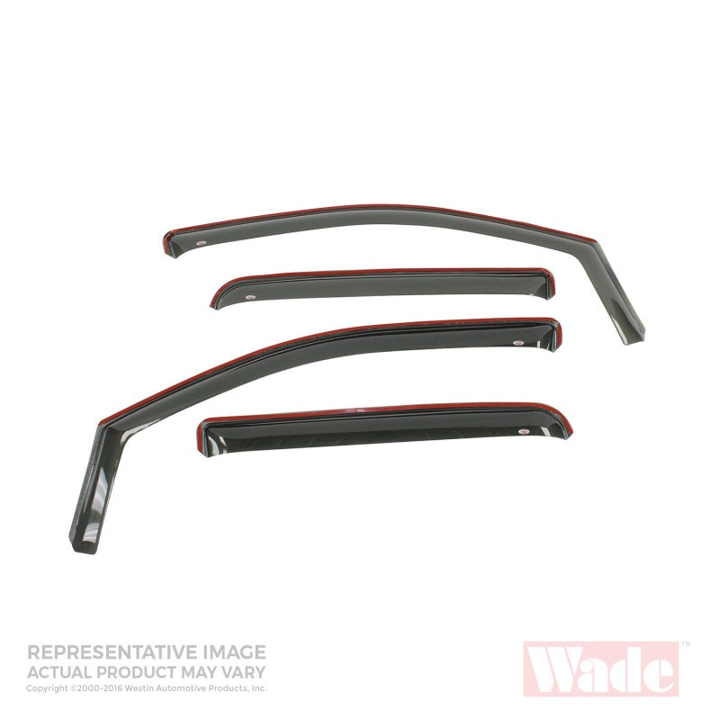 Westin 2007-2018 Toyota Tundra Crew Max In-Channel Wind Deflector 4pc - Smoke