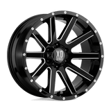 XD XD818 17X9 6X5.5 G-BLK MILL 30MM - GLOSS BLACK MILLED