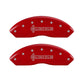 MGP 4 Caliper Covers Engraved Front Lincoln Engraved Rear MKZ Red finish silver ch