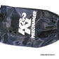 K&N Round Straight - Black - 3.5in ID x 5in H - PreCharger Air Filter Wrap Blue