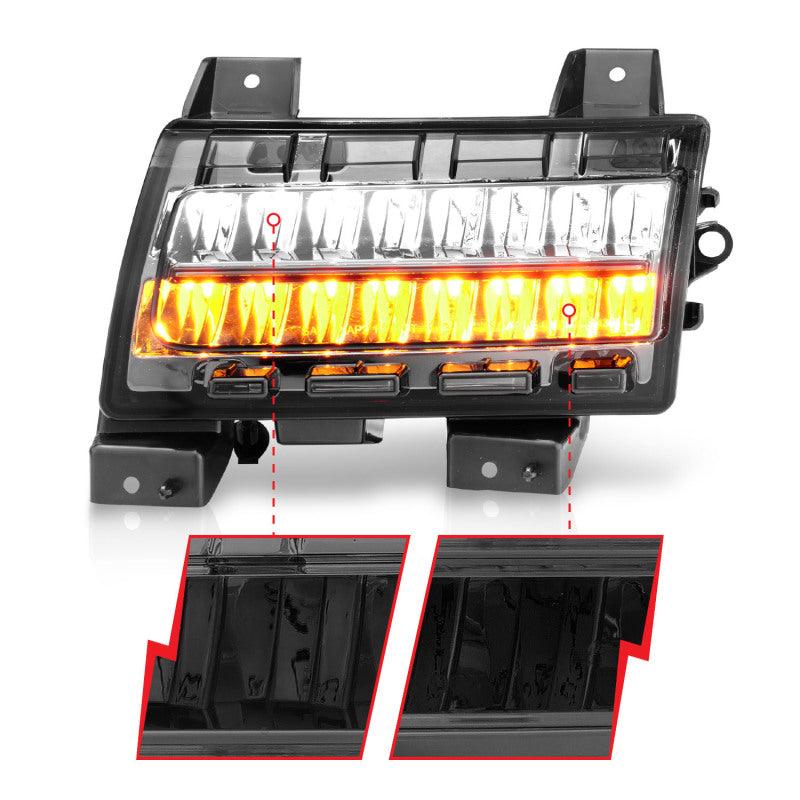 ANZO 2018-2021 Jeep Wrangler LED Side Markers Chrome Housing Smoke Lens w/ Seq. Signal Sport Bulb | Too Fast Autoparts | Order Online | Canada & USA Shipping