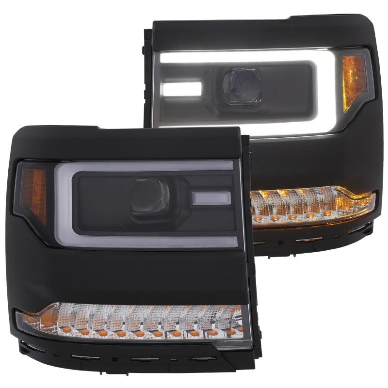 ANZO 16-17 Chevy Silverado 1500 Prjctr. Headlight Plank Styl. w/Amber (Only Work w/HID Equip. Truck) | Too Fast Autoparts | Order Online