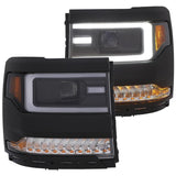 ANZO 16-17 Chevy Silverado 1500 Prjctr. Headlight Plank Styl. w/Amber (Only Work w/HID Equip. Truck) | Too Fast Autoparts | Order Online