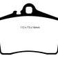 EBC 98-05 Porsche 911 (996) (Cast Iron Rotor only) 3.4 Carrera 2 Redstuff Rear Brake Pads