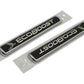Ford Racing Black/Silver EcoBoost Emblem 3-1/2in x 9/16in - Set of 2