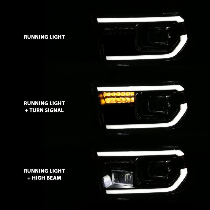 ANZO 2007-2014 Toyota Tundra Projector Light Bar H.L Black Amber(Led High Beam) (Halogen Version) | Too Fast Autoparts | Order Online | Canada & USA Shipping