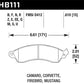 Hawk 94-04 Mustang Cobra / 88-96 Corvette / 88-92 Camaro w/HD Brakes Front Blue 9012 Race Brake Pads