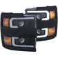 ANZO Projector Headlights 15-17 Chevrolet Silverado 2500HD / 3500HD Black w/ Black Rim | Too Fast Autoparts | Order Online | Canada & USA Shipping
