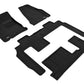 3D MAXpider 09-17 Chevrolet Traverse w Bench 2nd Row Elegant 1st 2nd 3rd Row - Floor Mat Set (Black)