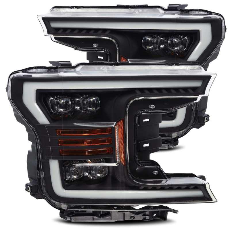 AlphaRex 18-19 Ford F-150 NOVA LED Proj Headlights Plank Style Matte Black w/Activ Light/Seq Signal | Too Fast Autoparts | Order Online