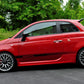 Rally Armor 12-18 Fiat 500 Black UR Mud Flap w/Red Logo
