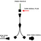 Oracle Wrangler JK Switchback Turn Signal Y Splitter Adapter (Single)