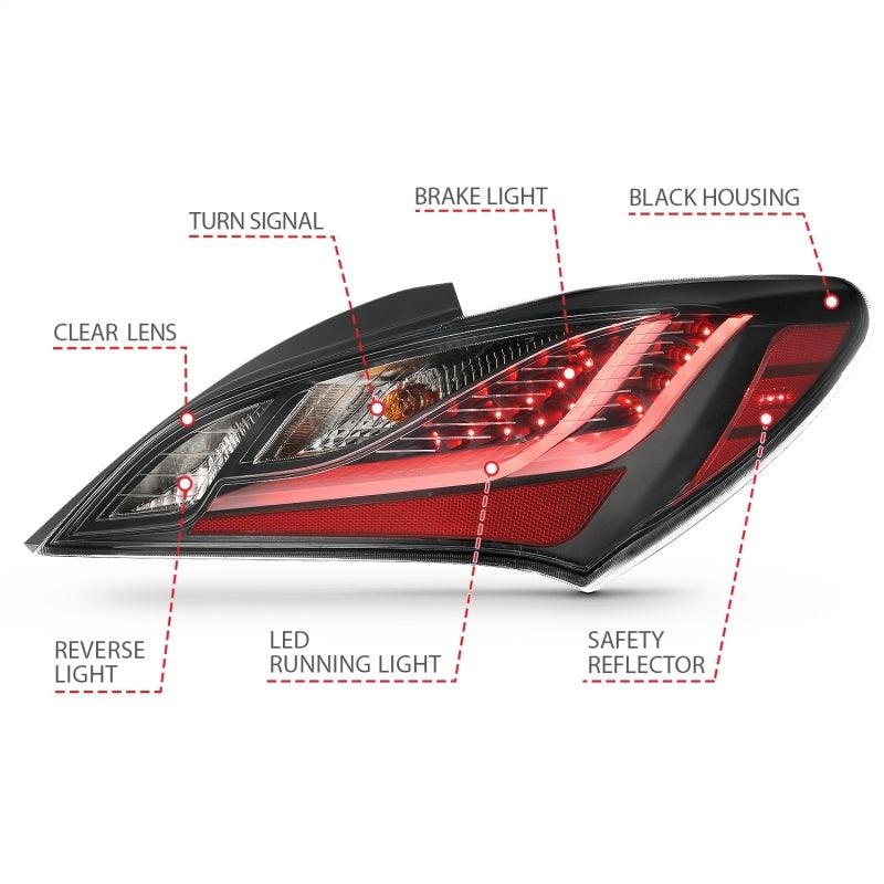 ANZO 10-13 Hyundai Genesis 2DR LED Taillights Smoke | Too Fast Autoparts | Order Online