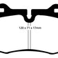 EBC 94-99 BMW M5 3.8 (E34) Redstuff Front Brake Pads