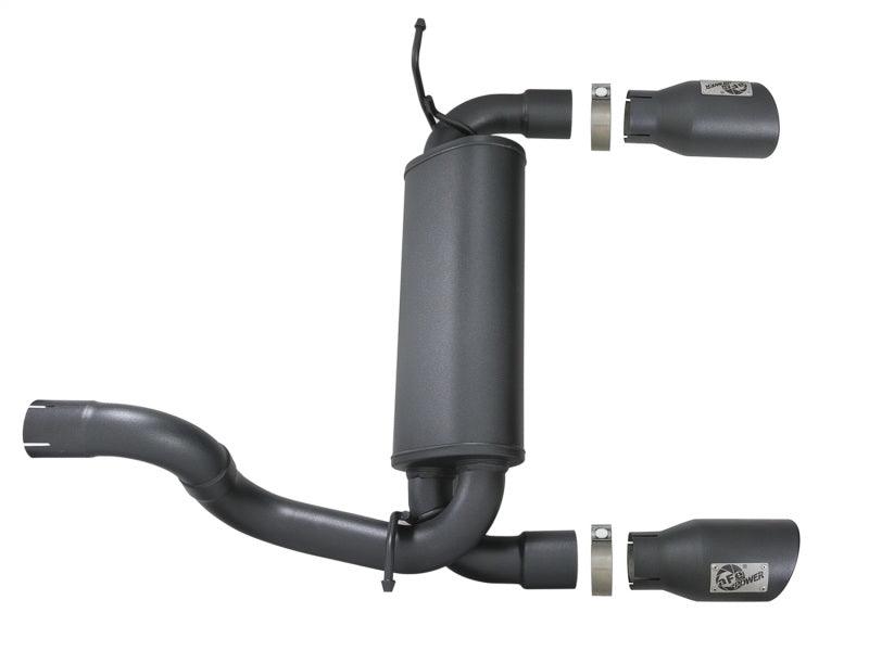 aFe Rebel Series 2.5in 409 SS Axle-Back Exhaust w/ Black Tips 2018+ Jeep Wrangler (JL) V6 3.6L | Too Fast Autoparts | Order Online