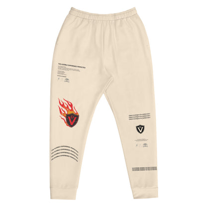 Mens Joggers Large Print (light beige)