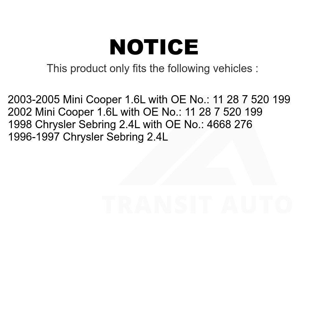 and Alternator Accessory Drive Belt BAN-6PK1395 For Mini Cooper Chrysler Sebring