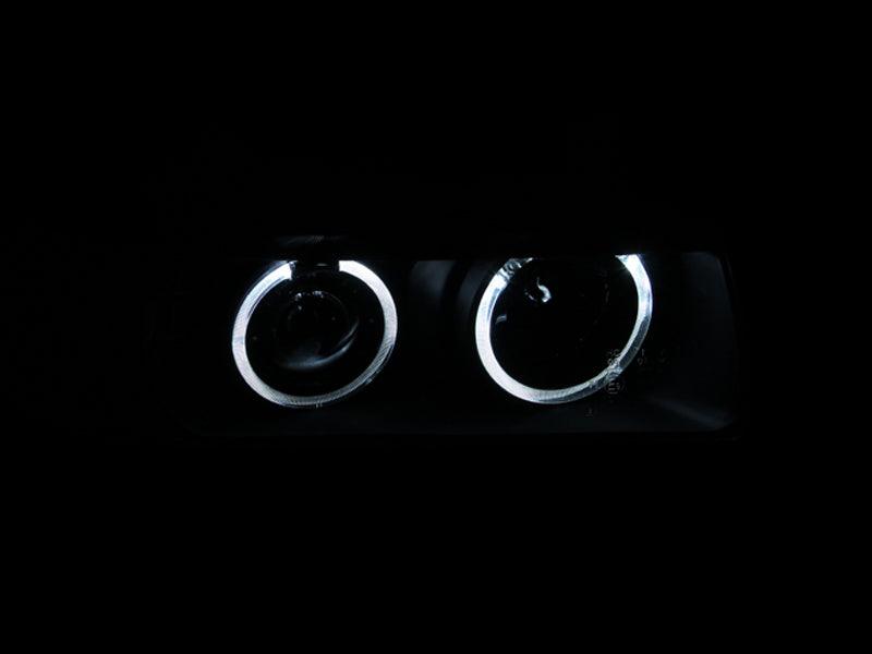 ANZO 1992-1998 BMW 3 Series E36 Projector Headlights w/ Halo Black G2 1 pc | Too Fast Autoparts | Order Online | Canada & USA Shipping