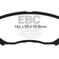 EBC 12+ Mazda CX-5 2 Redstuff Front Brake Pads