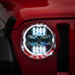 Raxiom 18-23 Jeep Wrangler JL Axial Series 9-In Angel Eye LED Headlights- Black Housing (Clear Lens)