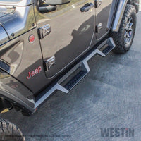 Westin 18-20 Jeep Wrangler JL Unlimited 4DR HDX Drop Nerf Step Bars - Noir texturé