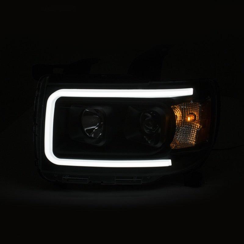 ANZO 2015+ GMC Canyon Projector Headlights w/ Plank Style Design Black w/ Amber | Too Fast Autoparts | Order Online | Canada & USA Shipping