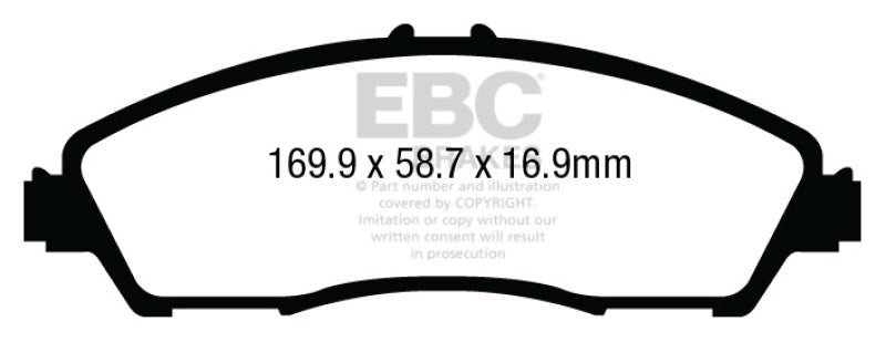 Plaquettes de frein avant EBC 14+ Acura MDX 3.5 Greenstuff